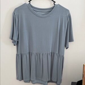 American Eagle Outfitters Women's light blue top